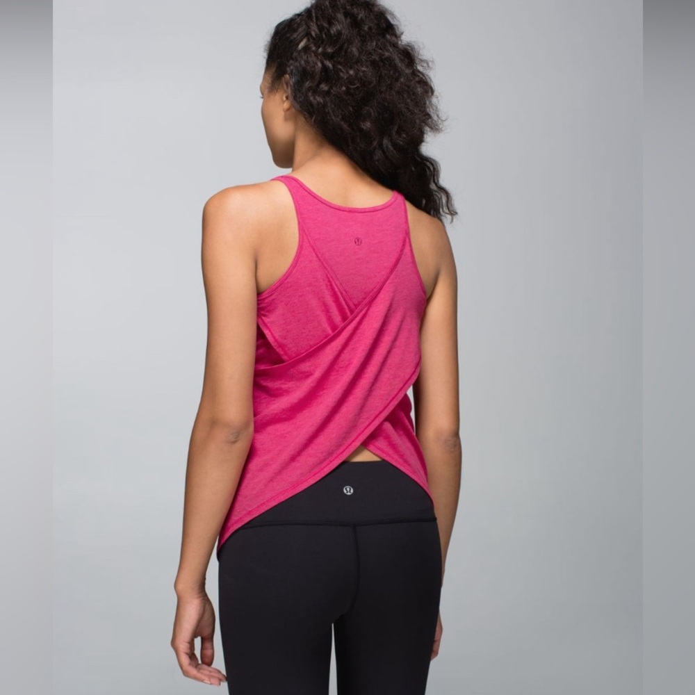 🌺🎀Lululemon Vita Racer Tank- Heathered Bumble Berry EUC